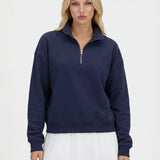 Essential Quarter Zip - Navy Blue