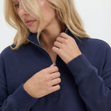 Essential Quarter Zip - Navy Blue