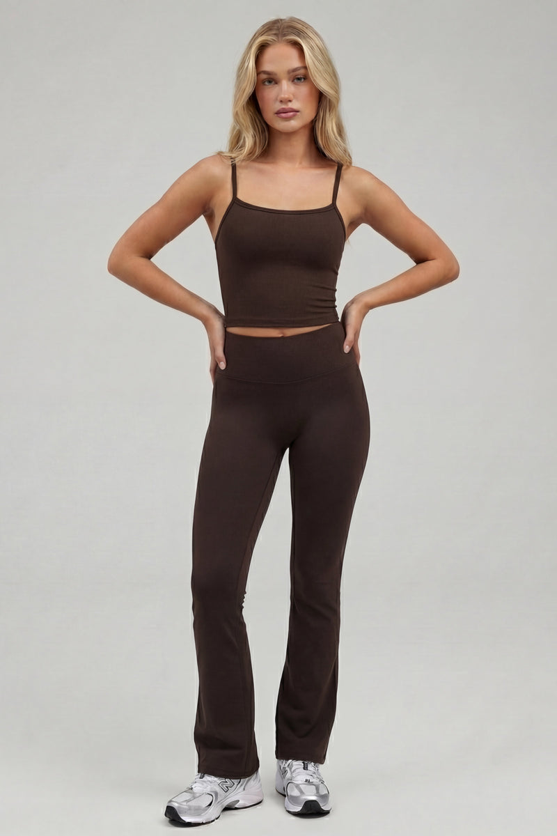 Refined Flare Pant Pecan Brown