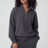 Essential Quarter Zip - Dark Gray