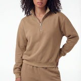 Essential Quarter Zip - Khaki