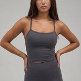 Refined Tank Top Inkt Gray