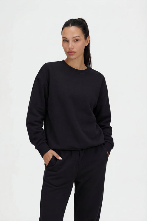 Off-Court Crewneck Pullover - Black