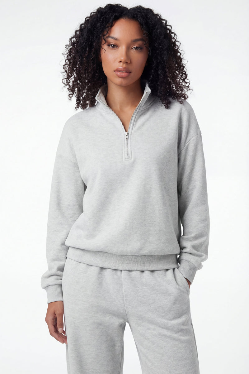 Essential Quarter Zip - Gray