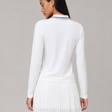 Court Polo Skirt in White, back view