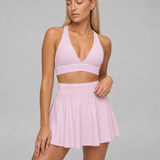 Court Halter Bra in Soft Pink, front