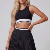 Wimbledon Crop Top - Black