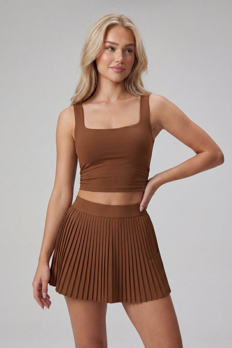 The Sculpt IV Skirt - Brown ·