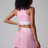 Wimbledon Crop Top - Soft Pink