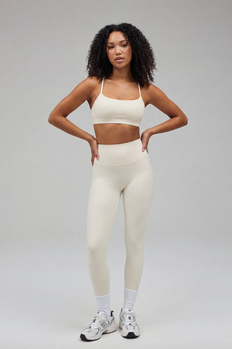 Elegante Leggings Cremeweiß